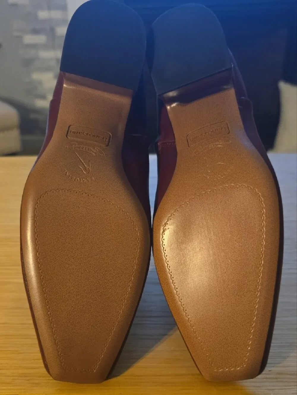 Franco Sarto Burgundy Leather Ankle Booties